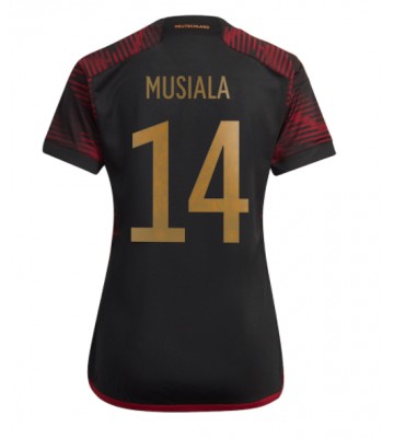 Niemcy Jamal Musiala #14 Koszulka Wyjazdowych Kobiety MŚ 2022 Krótki Rękaw